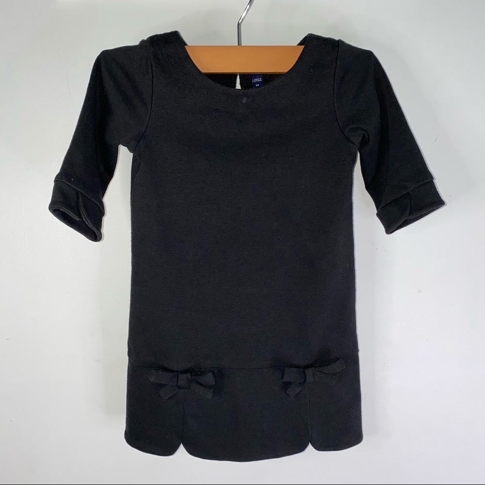 Baby Gap Black Casual 3/4 sleeve Dress Shirt 3T